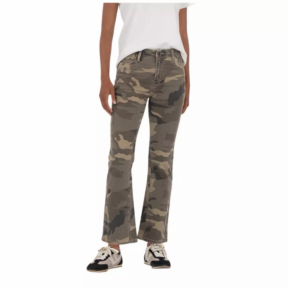 Kut from the Kloth Kelsey Camouflage Ankle Flare Jeans